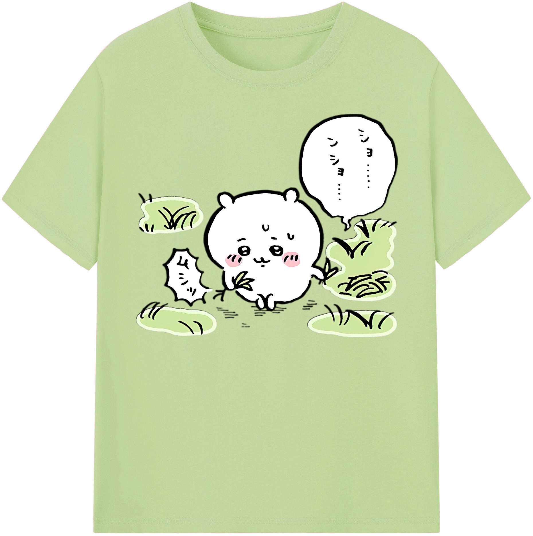 （画像用） ちいかわ ちいかわ Chii-kawa chiikawa 綿100％半袖Tシャツ（フロントプリント）